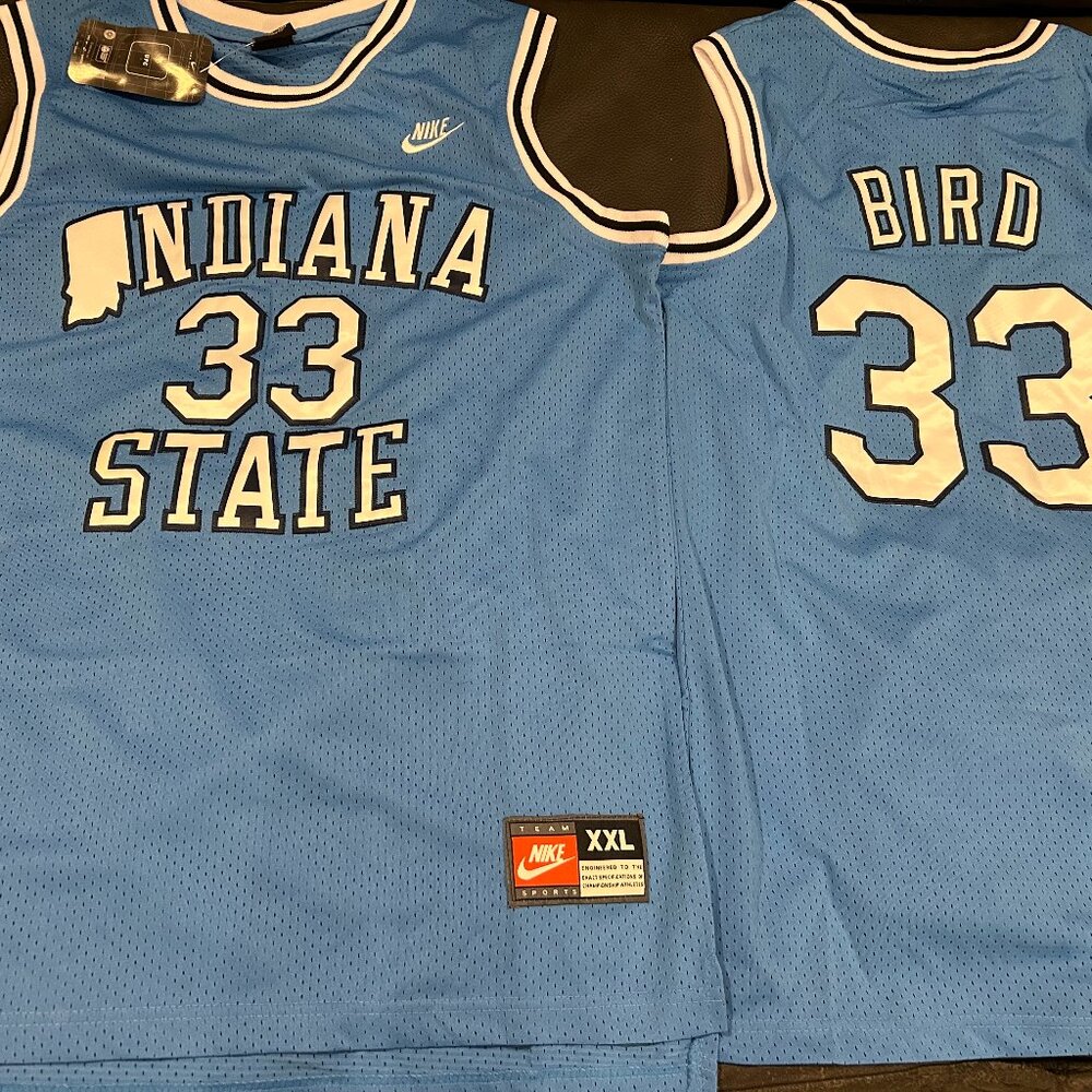 Nike INDIANA STATE LARRY BIRD Men's JERSEY Sz M,L,XL,2XL New with tags Celtics